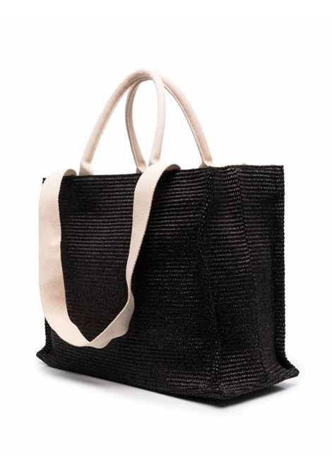 rafia tote bag woman black MARNI | SHMQ0034U1 P3860Z1Q44